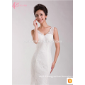 Ladies Fishtail Trumpet Robe de mariée nuptiale 2017 Low Round Neck V Retour Lace Applique Robe de bal